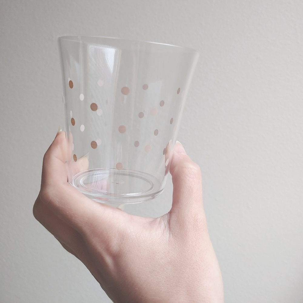 Polka Dot Plastic Glass